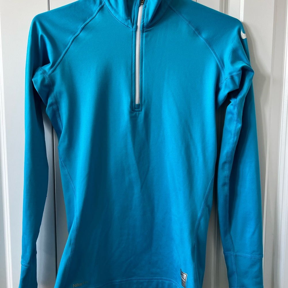 Vibrant Blue Quarter-Zip Pullover